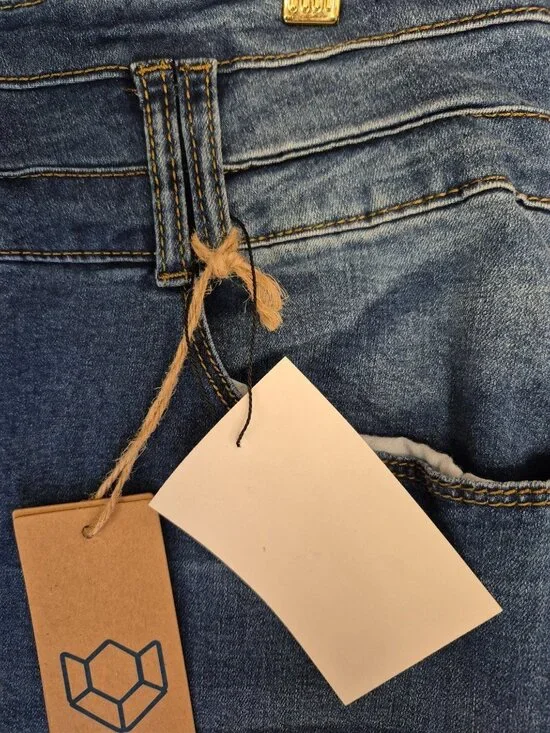 Women's High-Waisted Distressed Skinny Jeans Size 16 by Blue Turtle - Picture 4 of 12